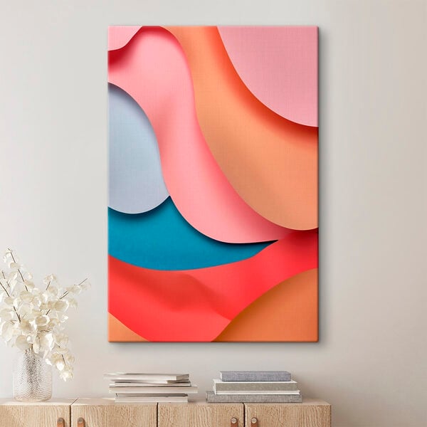 Colorful layers of paper art