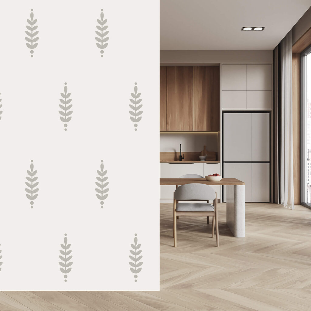 Візерунок з листя на білому тлі